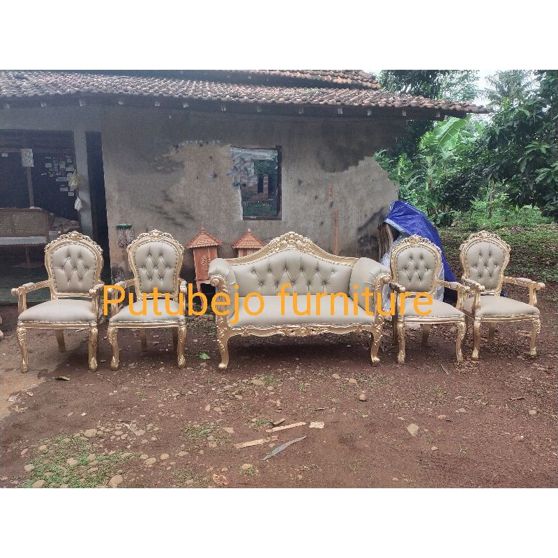 kursi pelaminan / sofa pelaminan kualitas decor/kain oscar