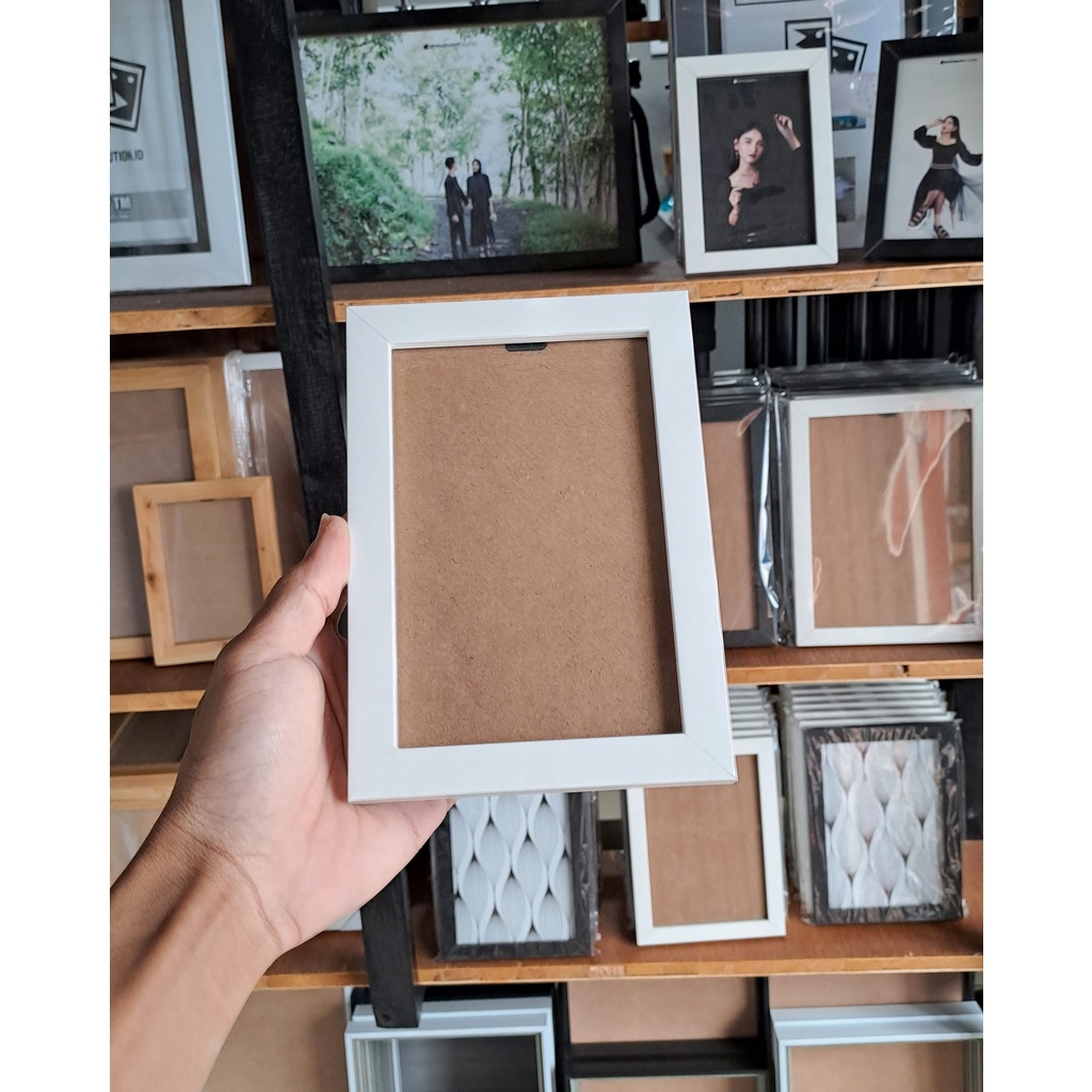 Frame Kayu ukuran 4R Pigura Bingkai Foto Minimalis