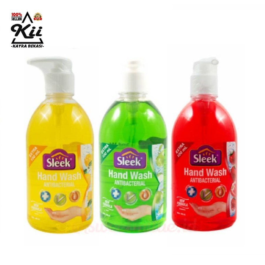 Sleek Hand Wash Botol Pump 500ml - Sleek Sabun Cuci Tangan Botol Pump