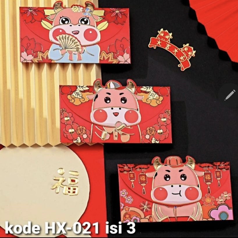

Angpao Premium Termurah Motif Kerbau Sapi 3D Imlek Sincia kode HX