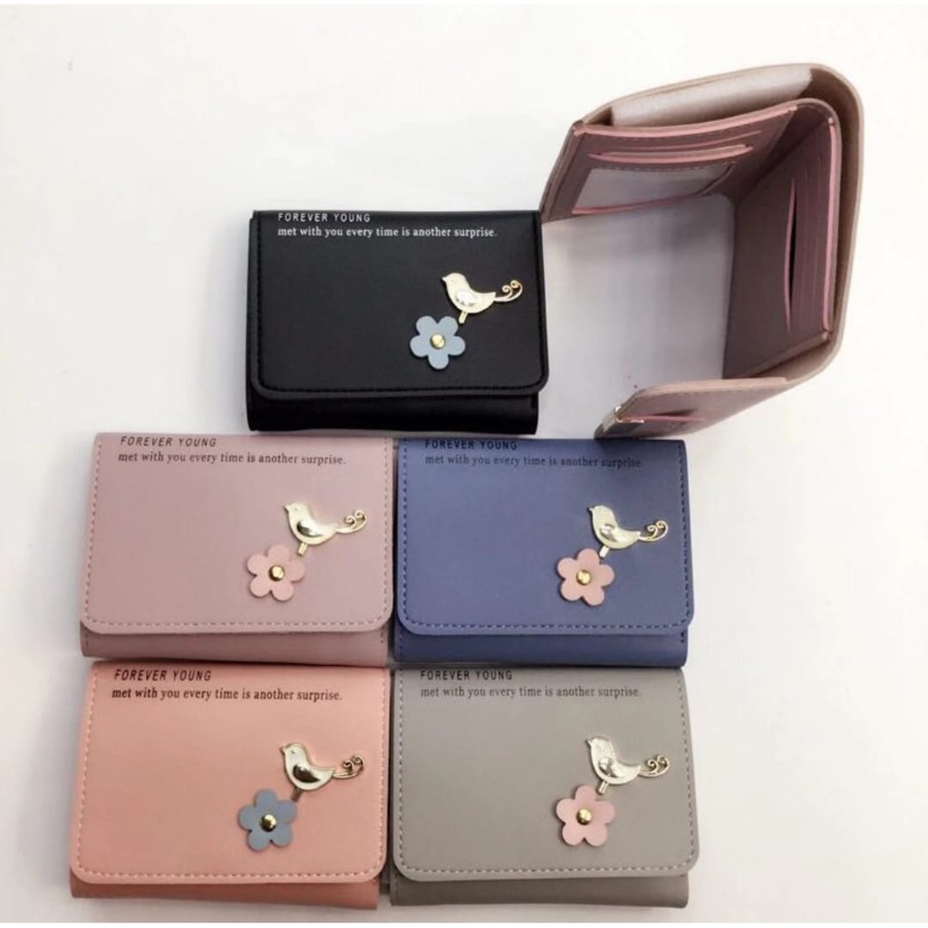 ♥ TMALL88♥ DOMPET LIPAT MINI WANITA / HIAS FLOWER &amp; BIRD BEAUTIFUL A30