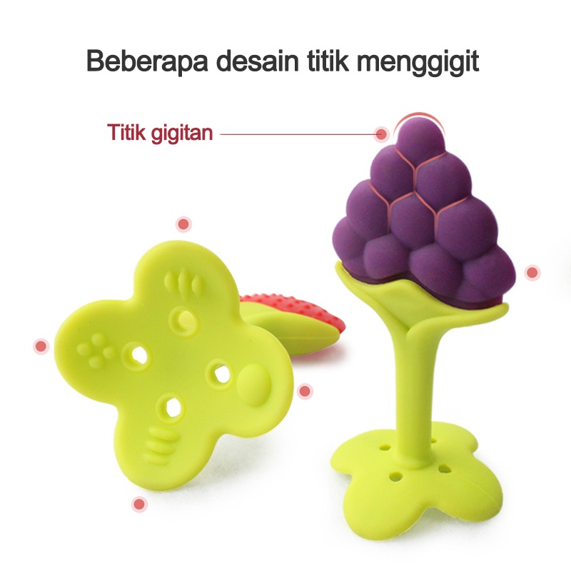 Teether bayi berbentuk buah/Teether bayi/Penumbuh gigi buah/Mainan gigitan bayi BPA Free  L69