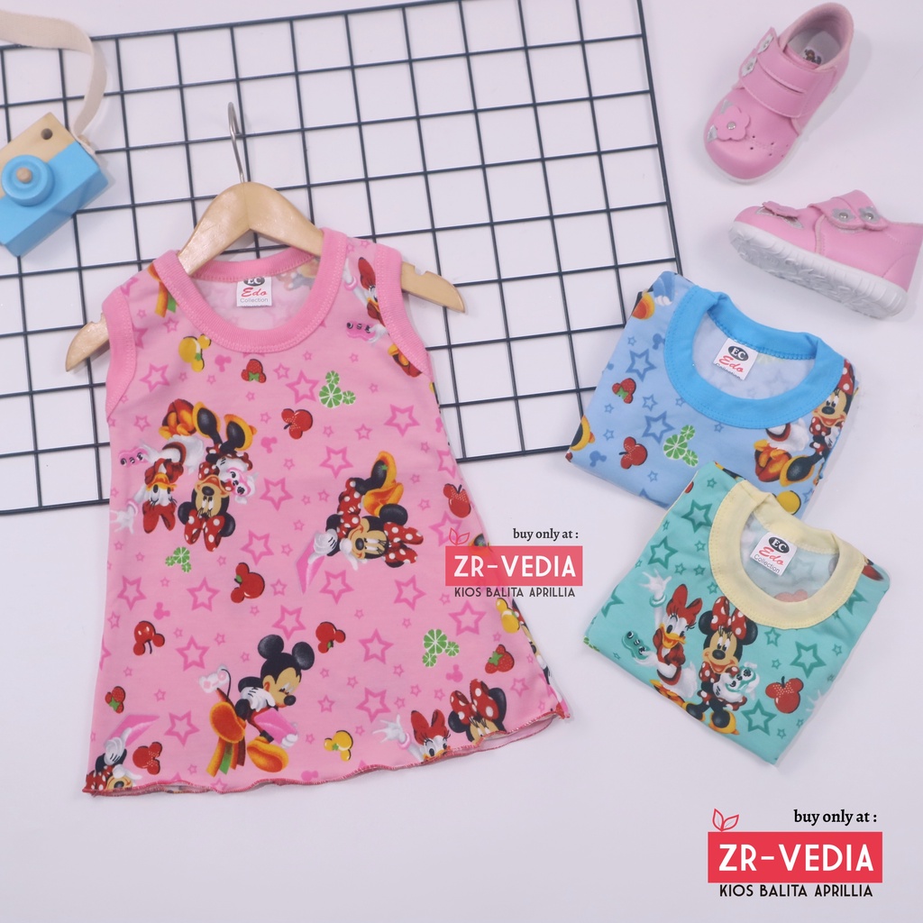 Daster Yukensi Bayi uk 0-12 Bulan / Dress Baby Girl New Born Bahan Kaos Adem Meylan Edo kiosbalitaaprilia