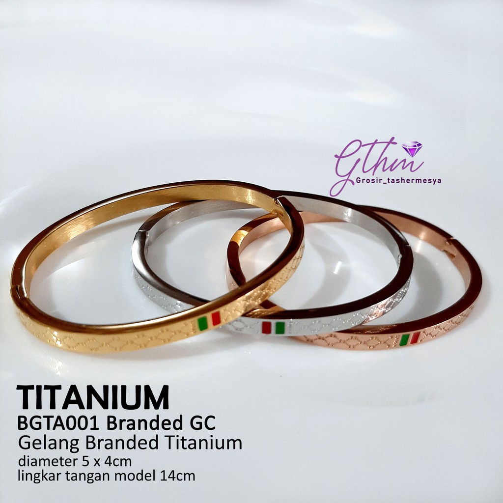 Gelang titanium anak branded bagus seperti emas asli mewah bisa di pakai sehari-hari anti karat