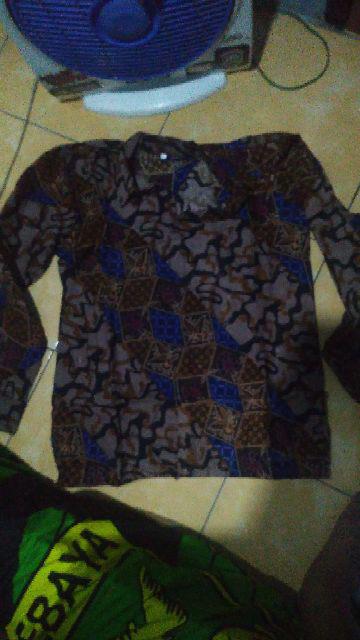 Kemeja Batik Kerja Big Size Jumbo Size Fit Xxl Ld 115 Warna Hitam Putih Casual Formal Kondangan