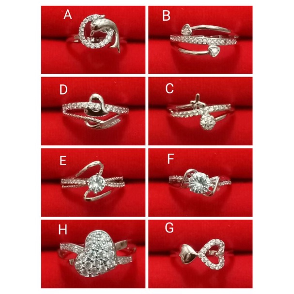 NL651. Cincin xuping wanita lapis emas putih silver dgn mata zircon