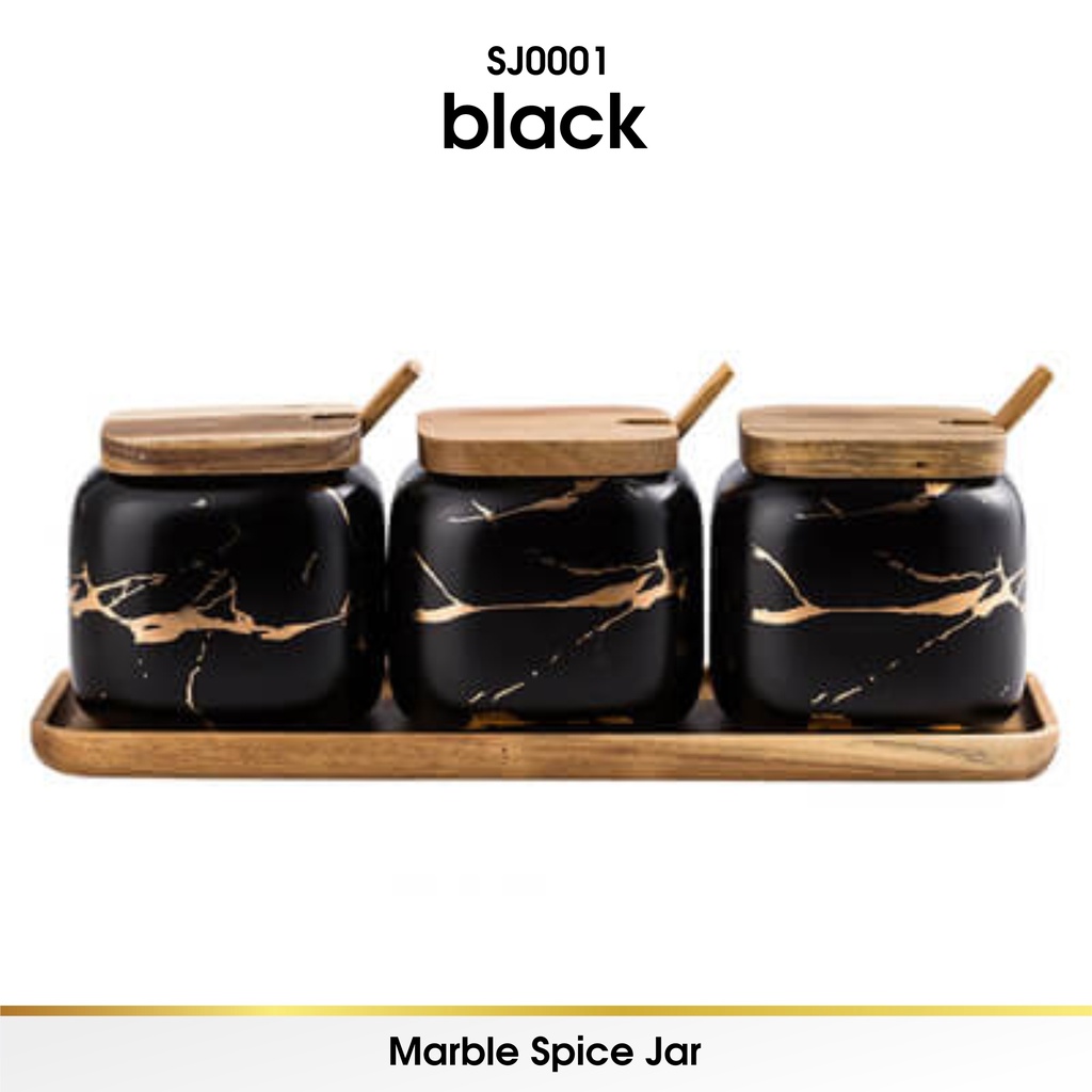 Rak Toples Nordic Tempat Ceramic Spice Jar Rack Bumbu Dapur Keramik Marble Marbel Marmer Set Mewah