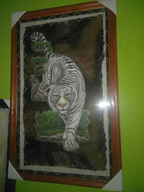 KALIGRAFI KULIT ASLI LUKIS &quot; KULIT UTUH SUPER BESARR&quot; 80X110 / 80X120