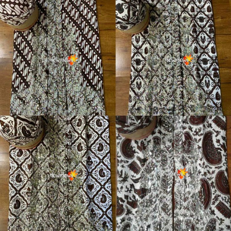 Sepasang Jarik Payet + Blangkon, BANYAK PILIHAN MOTIF