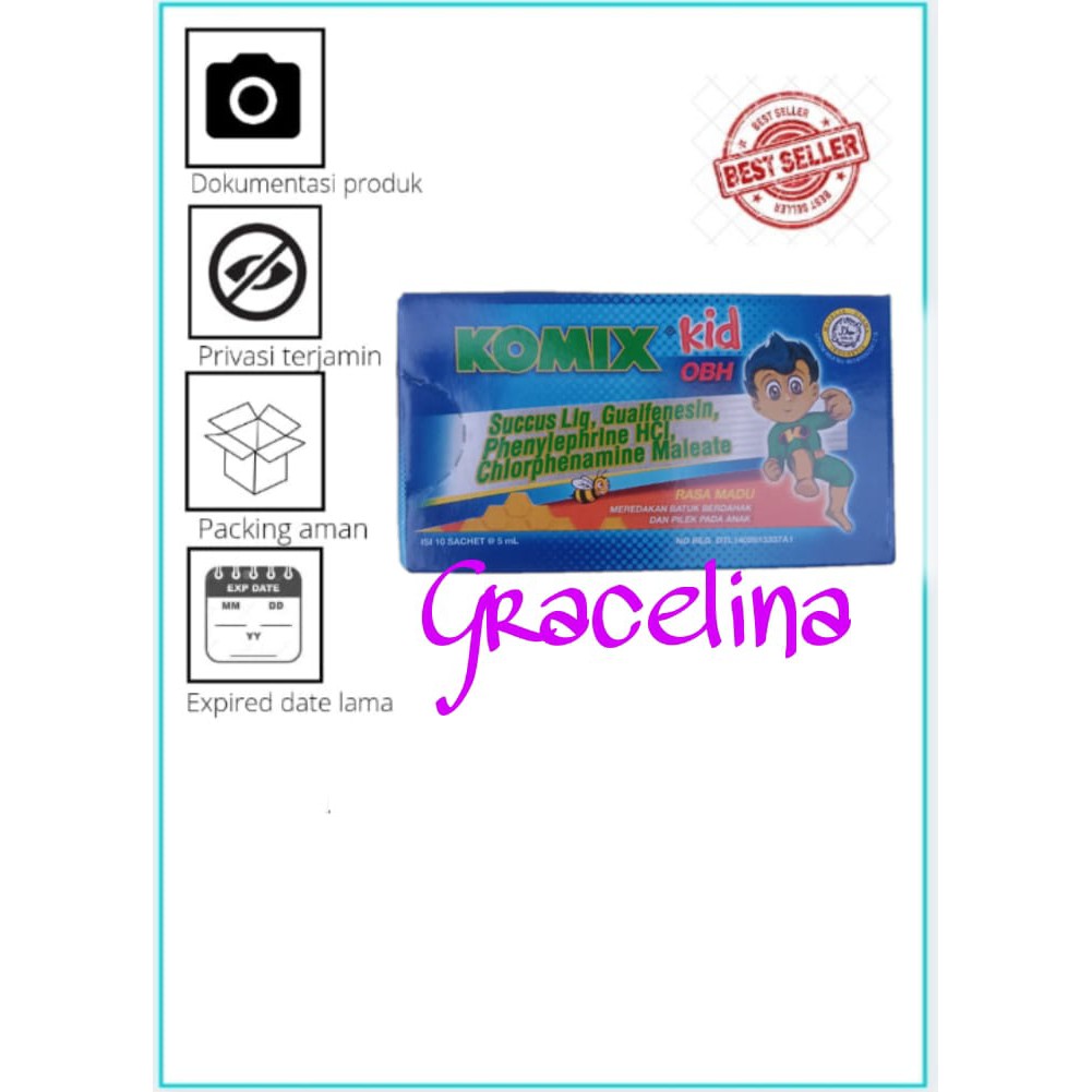 Obat batuk/ Komix OBH Kid Sirup Rasa Madu 5 ml isi 10 sachet/ Komik obat batuk untuk anak/ Komik ana