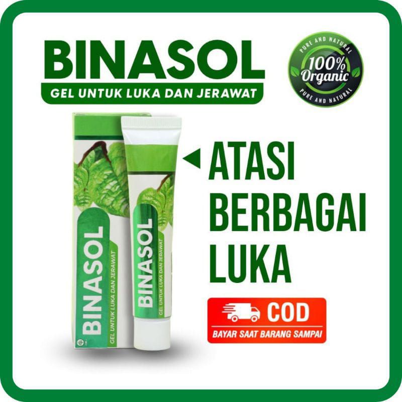 SALEP BINASOL ORIGINAL - GEL BINASOL - BINASOL ASLI - Obat Luka Pasca Operasi - Luka Diabetes - Jera