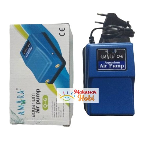 Aerator 2 Lubang AMARA Q6 Pompa Udara Aquarium Air Pump Q 6 Airator