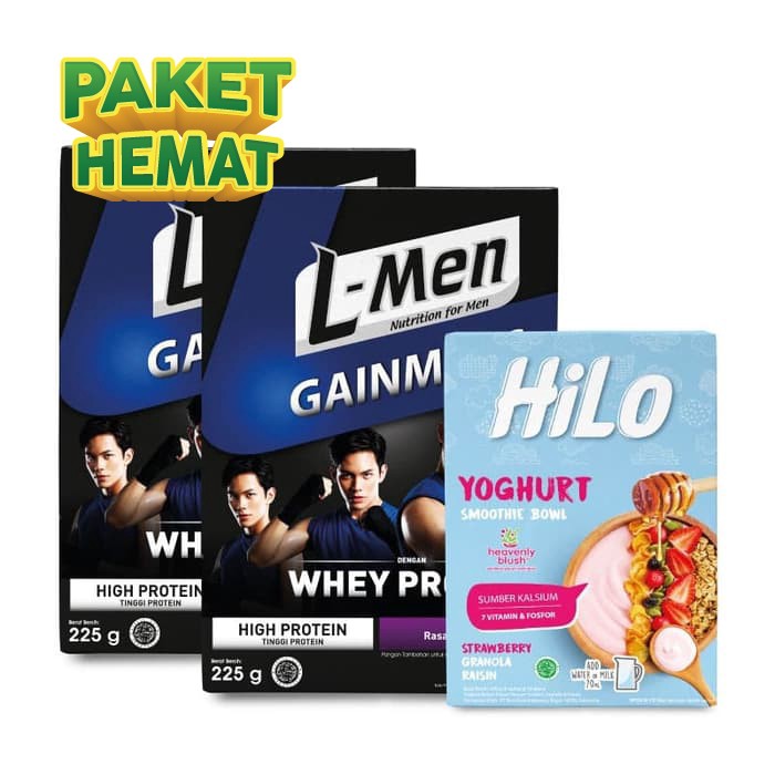 

PROMO PACKAGE: L-MEN GAIN MASS TARO 225GR + HILO YOGHURT SMOOTHIE BOWL TERMURAH