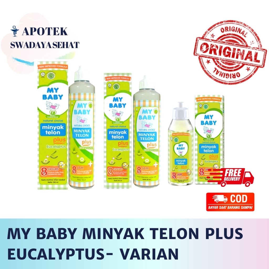 MY BABY Minyak Telon Plus 150 ML 90ML 60 ML - Minyak Alami Gosok Bayi AnAK