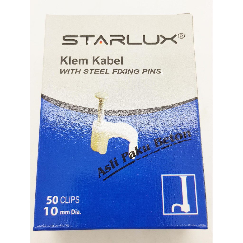 Klem Kabel Paku Beton No 10 Diameter Paku 10mm Merk STARLUX