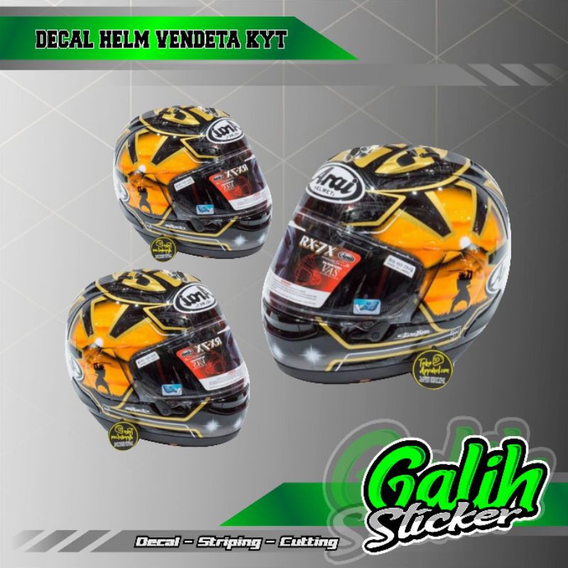 Decal Sticker helm Arai samurai - Sticker Helm KYT