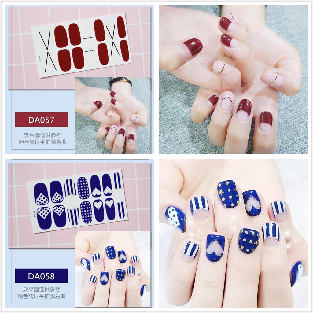 &lt;Jjoygirl&gt;DA Nail sticker motif / sticker kuku / stiker kuku / nail stiker glitter / stripes design