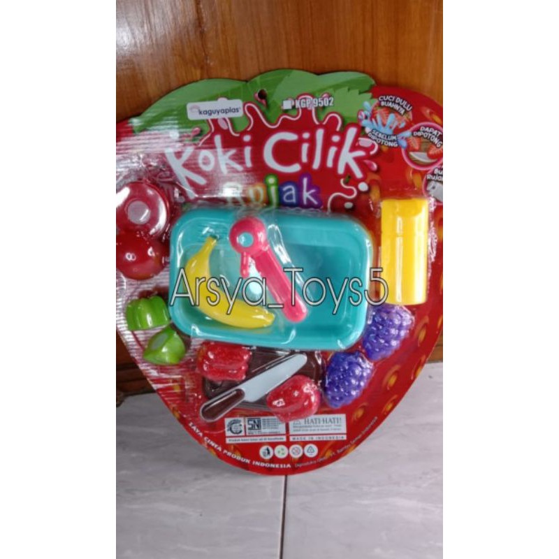Mainan Koki Cilik Rujak KGP 9052/Mainan buah-buahan set