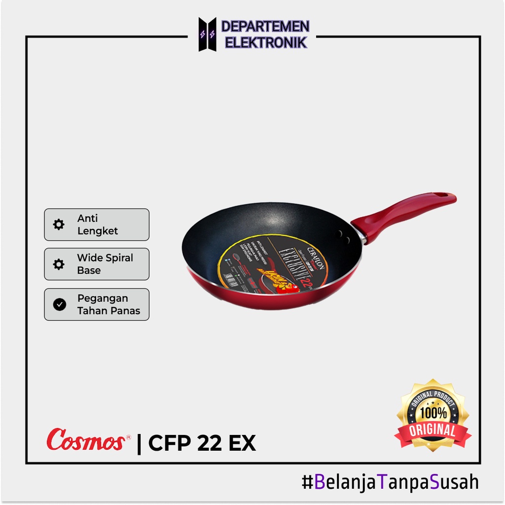 Cosmos Frying Pan / Penggorengan  CFP 22 EX MURAH BANGET / GARANSI RESMI