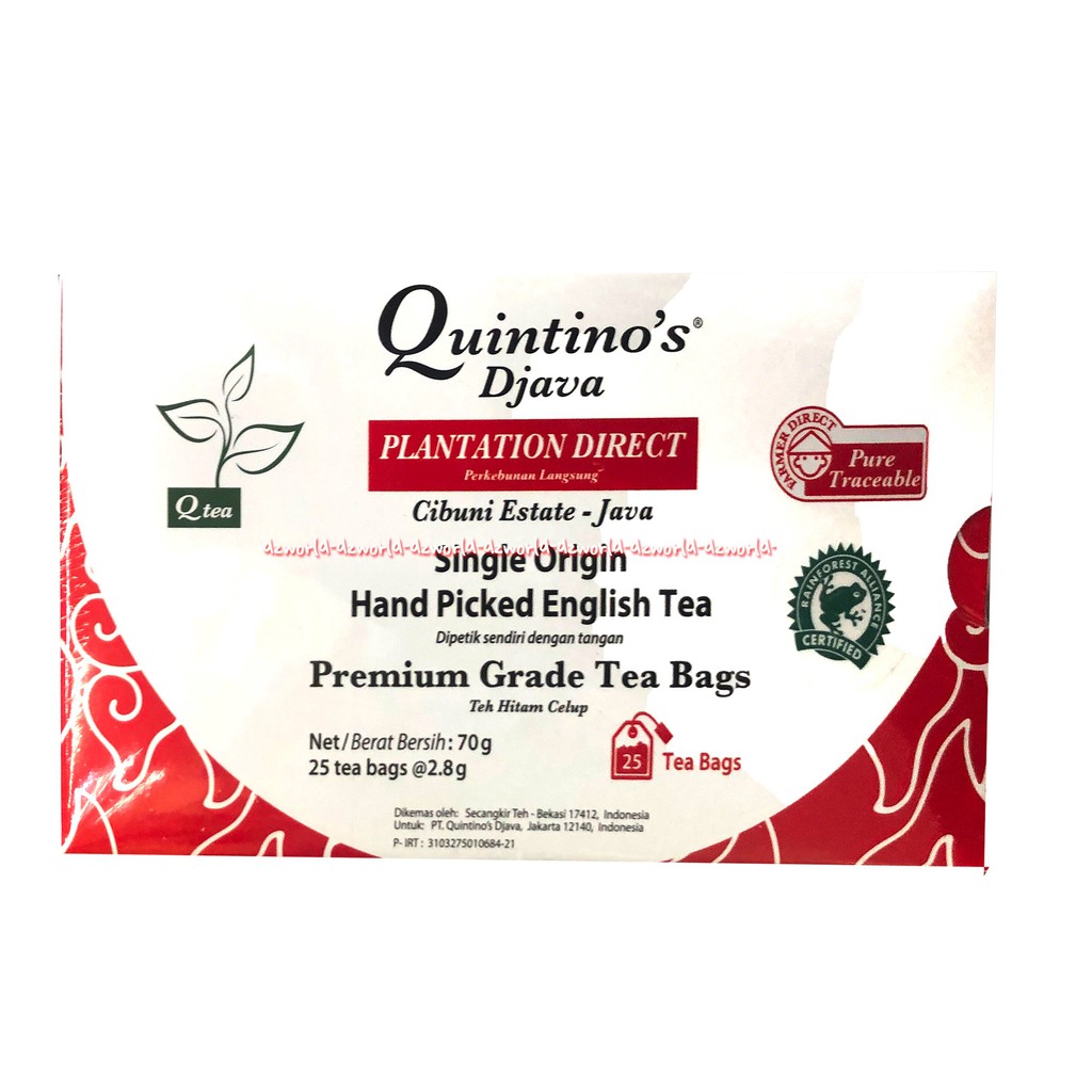 Quintino's Djava Qtea Premium Grade 25tea Bag Teh Quintinos Quintino's Teh Java Jawa Teh Premium Tea