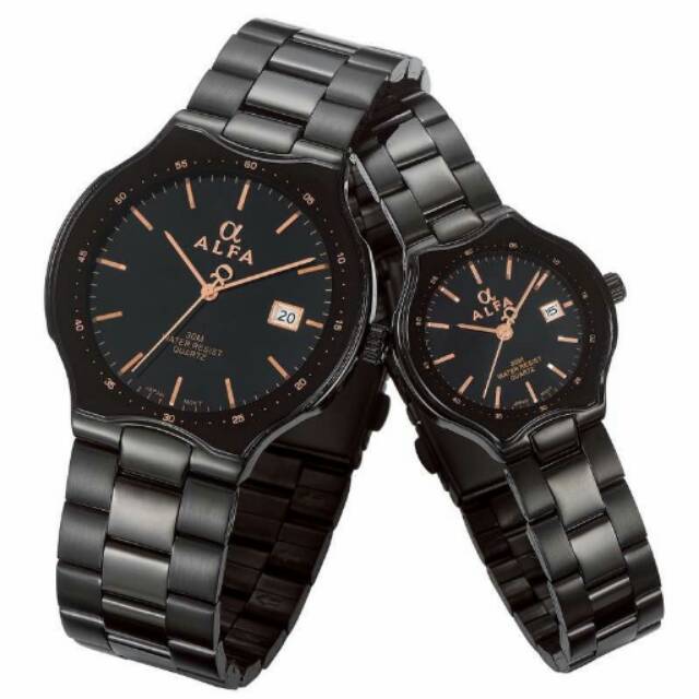 Jam tangan Alfa Black Couple