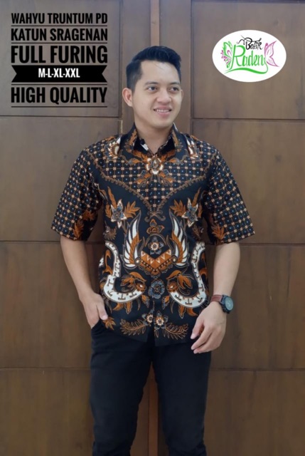 Kemeja Batik WAHYU TRUNTUM FULL FURING Katun Halus Ori Solo