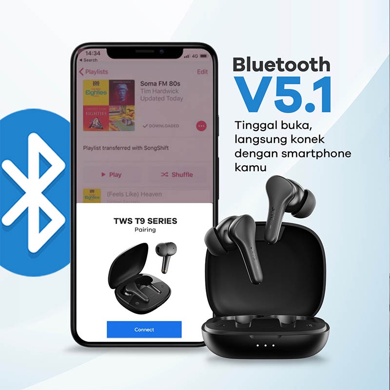 TWS Earbuds Headset Bluetooth Macaron JETE T9 - Garansi  2 Tahun