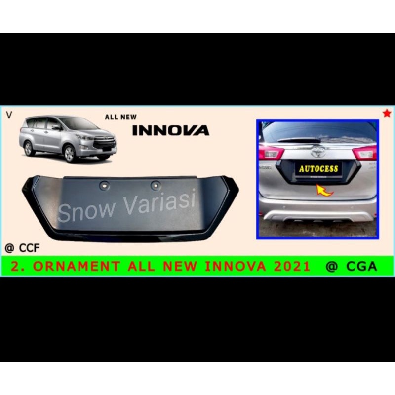 Ornament Innova Reborn Tatakan Plat Nomor Innova All New Reborn