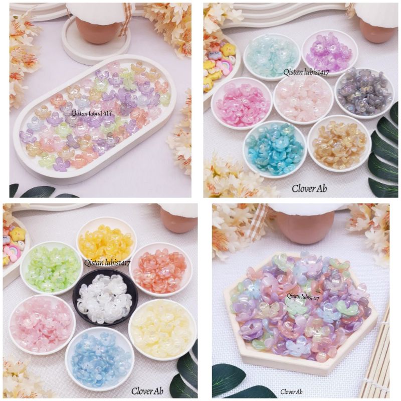 Mote kelopak Clover Ab 15pcs