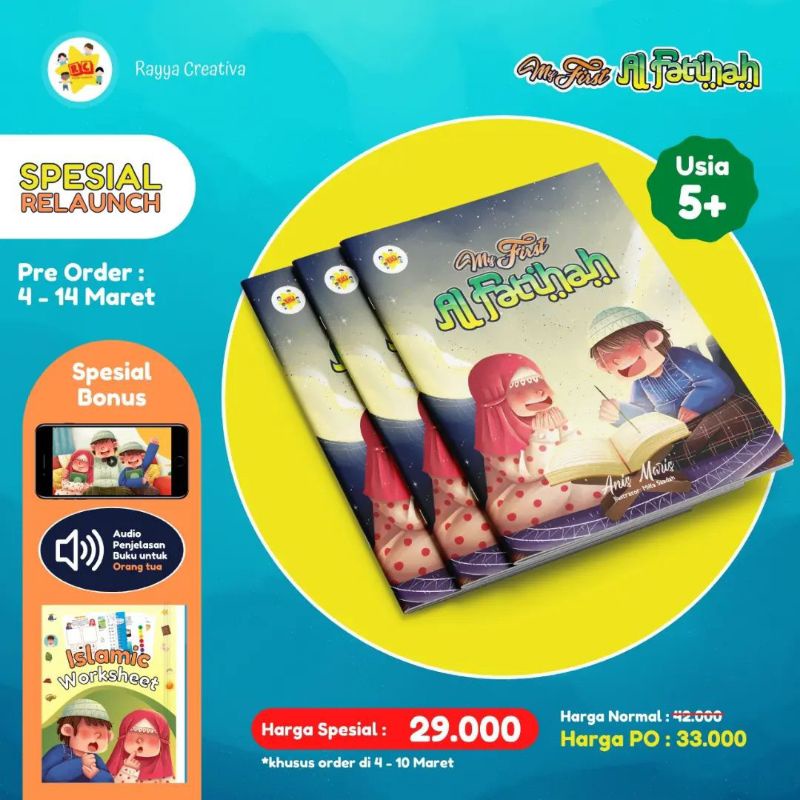 [READY] My First Al Fatihah / Al-Fatihah / AlFatihah Versi Ekonomis (Softcover) by Rayya Creativa