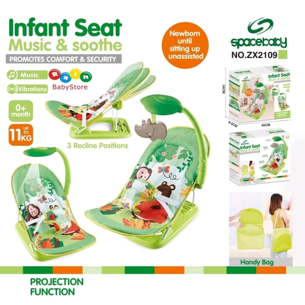 SPACE BABY MASTELA Infant Seat Bayi 3 Recline FREE BUBBLE WRAP!-5