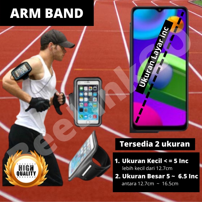 Arm Band Phone Holder HP Waterproof Armband Tas Pemegang Handphone di Lengan Tangan model Sporty Unt