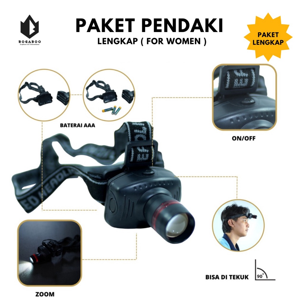 PAKET PENDAKI LENGKAP - Paket Camping Cewek Lengkap