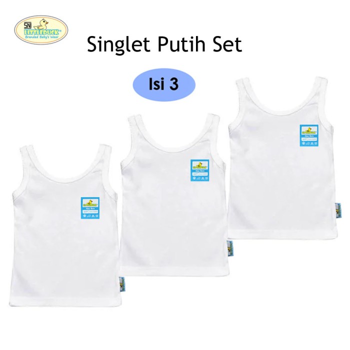 Little Duck Singlet Balita dan Anak Katun Unisex  Isi 3pcs