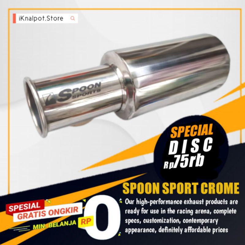 

Knalpot Spoon Sport Bass Crome Muffler Mobil Racing Spoon Sport Crome Gahar Bas