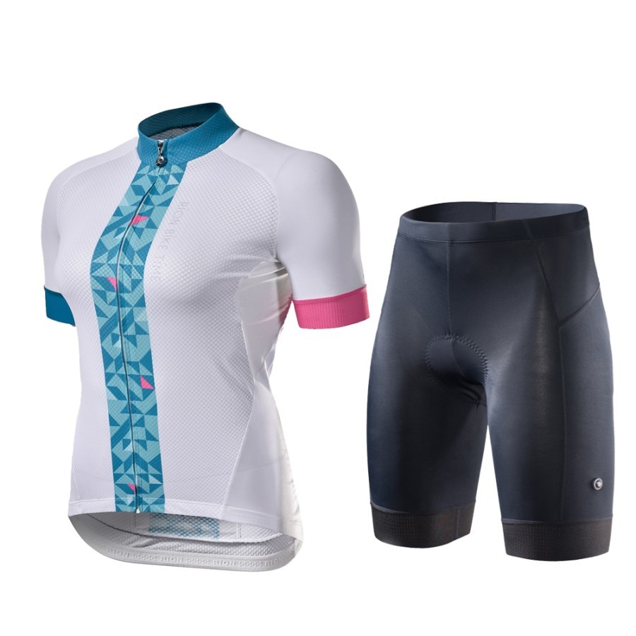 RION WOMEN CYCLING JERSEY SET BAJU SEPEDA WANITA LENGAN ROAD BIKE - BLUE SET