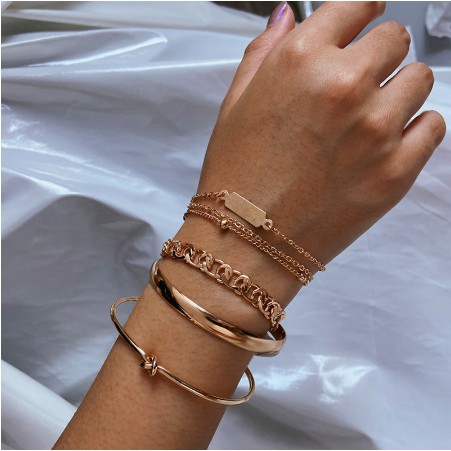 YEEZII 20Types Fashion Multilayer Gelang Emas Sets Bohemia Kupu-kupu Star Moon Bentuk Hati Perhiasan Wanita Aksesoris