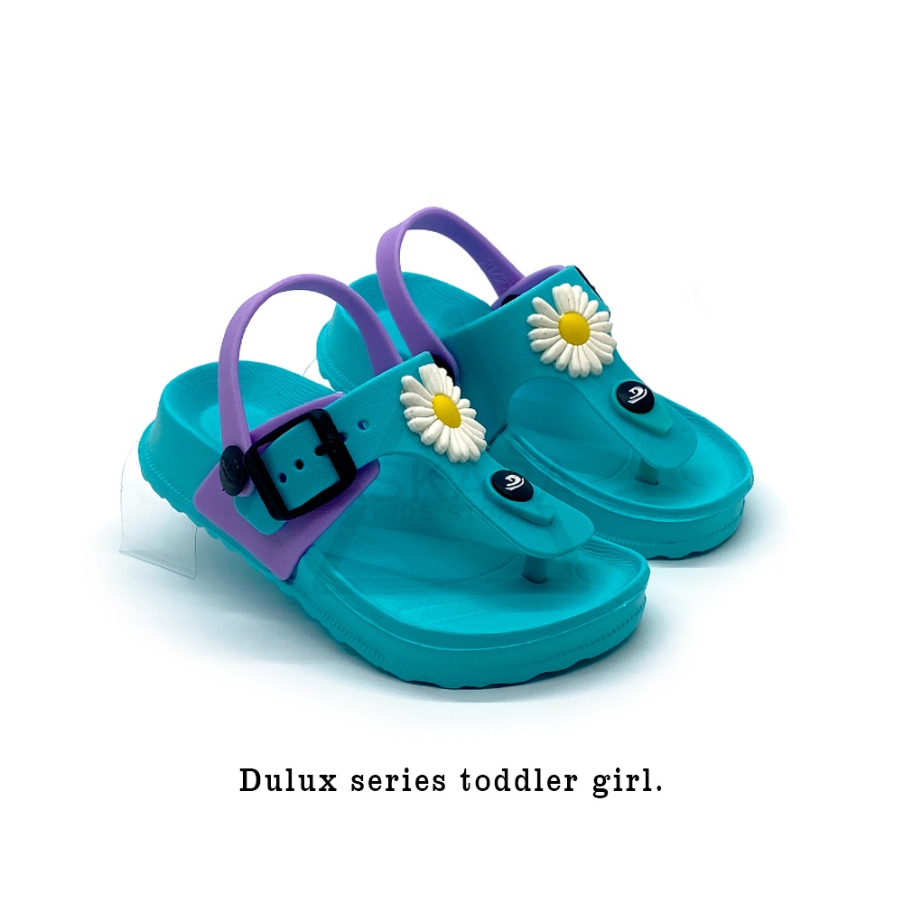 AKS - Sandal Jepit Anak Perempuan Tali Belakang Dulux Bunga Model Terbaru