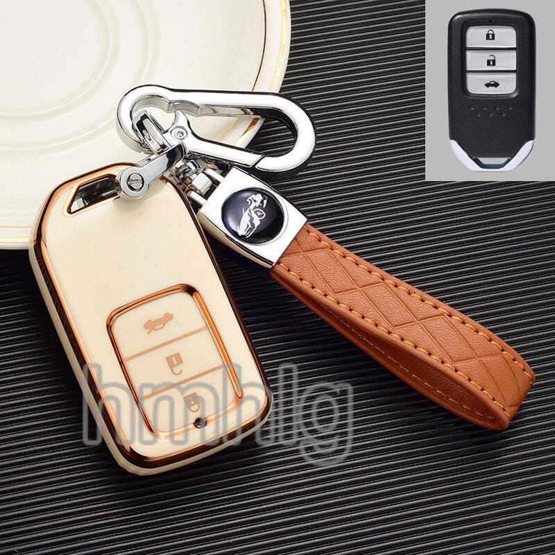 Casing Kunci Mobil Keyless Entry Bahan TPU Untuk Honda City / Accord / HRV / CRV 2014-2022