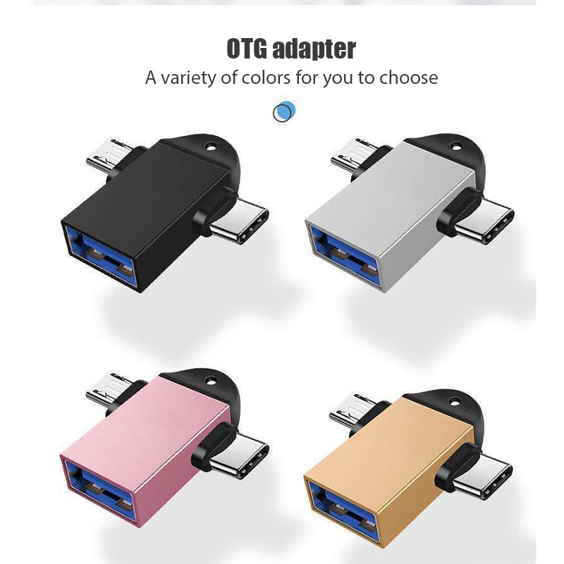 Adapter OTG Tipe c 2 In 1 Multifungsi Untuk Android Tablet Huawei Xiaomi Oppo