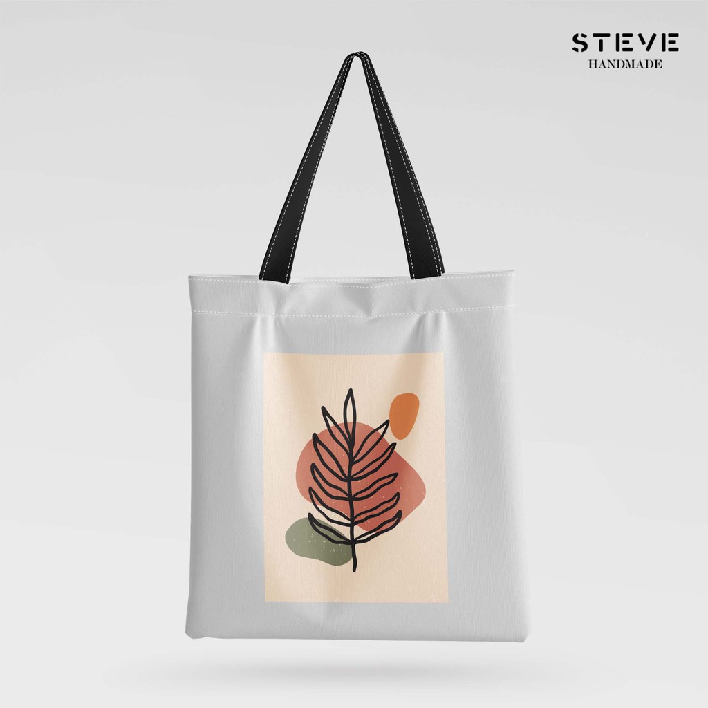 Tote Bag TB3337 Tas Canvas Premium Custom Nama Logo Steve Handmade