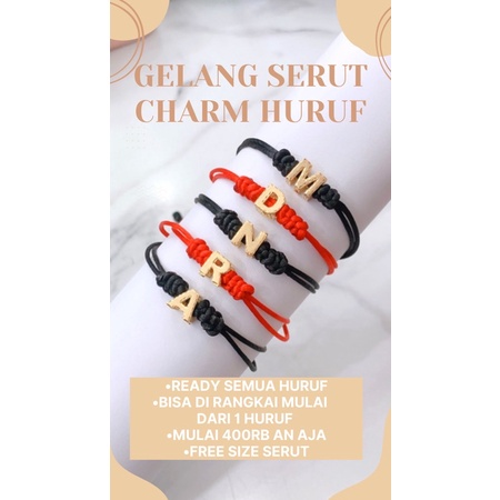 Gelang Tali emas inisial 16K