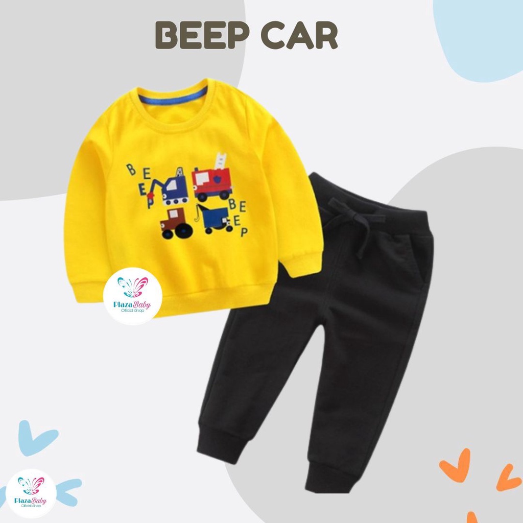 plazababyku PASSWORD BEEP CAR Setelan Sweater 1 - 7 Tahun Baju Anak BerKualitas PART 2