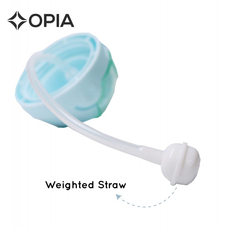 OPIA Tritan Bottle Baby 350ml Whale - Weighted Straw Handle Bottle