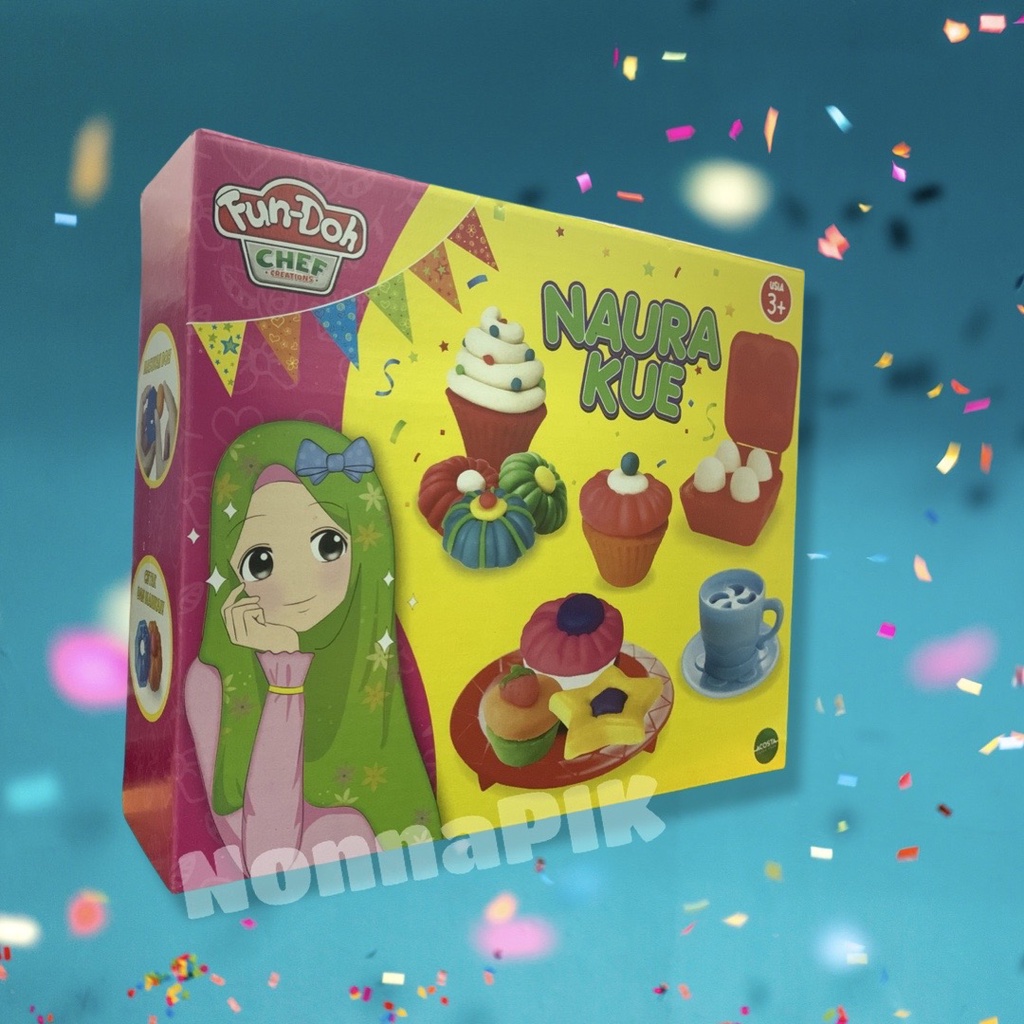 Fun Doh Naura Kue - Lilin Plastisin FunDoh Mainan Anak