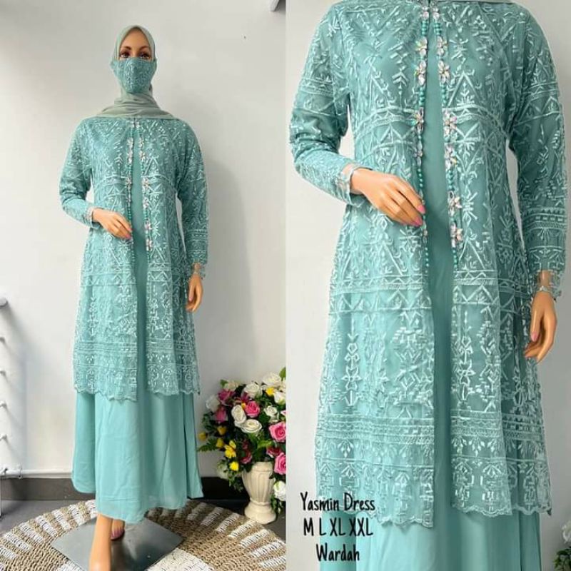 New collection Yasmin dress / tulle premium butiq /real pict 100%