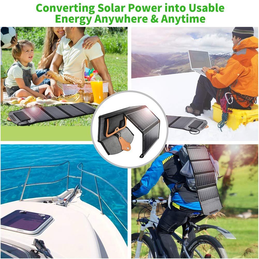 Choetech USB Foldable Solar Powered Charger 4 Panel 22W - SC005 - Gray