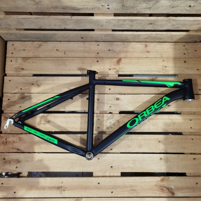 Frame Sepeda Gunung MTB Orbea Alma Black Green 26 Inch Inner Cable - 16 Inch