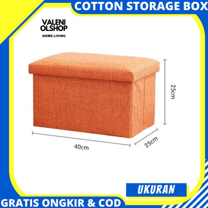 Jual Tempat Penyimpanan Baju Mainan Majalah Buku Storage Box Kursi Kaki