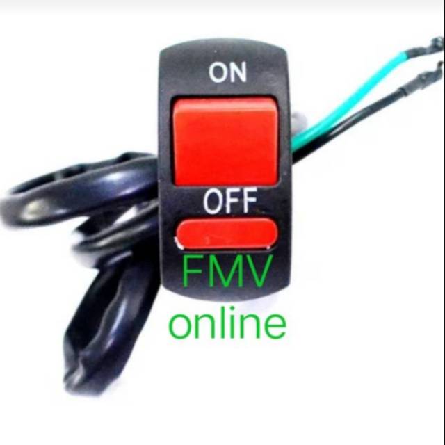 Saklar switch stang sport on off dimotor untuk lampu tembak sorot pcx fino scoppy vixion beat street